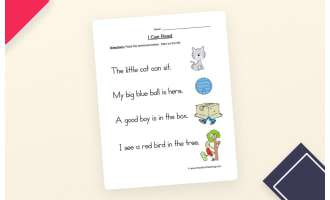 Simple Sentences – Reading Practice Worksheet