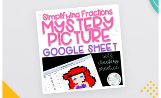 Simplifying Fraction - Mystery Picture - Self Checking