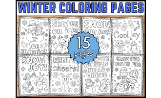Skating Coloring Pages | Winter Coloring Sheets