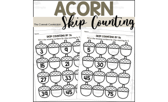 Skip Counting Acorn Worksheets