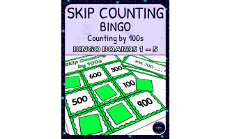 skip counting by 100s bingo - boards 1-5