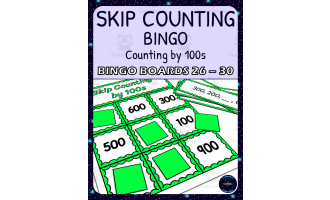skip counting by 100s bingo - boards 26-30
