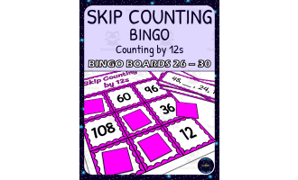 skip counting by 12s bingo - boards 26-30