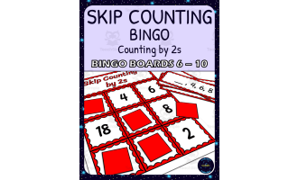 skip counting by 2s bingo - boards 6-10
