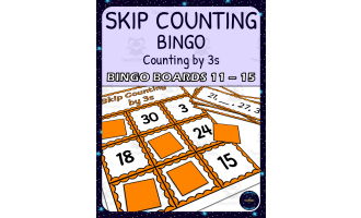 skip counting by 3s bingo - boards 11-15