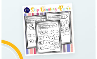 Skip Counting by 4's Worksheets