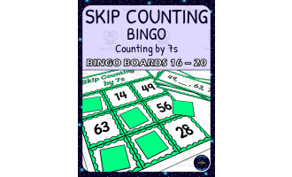 skip counting by 7s bingo - boards 16-20