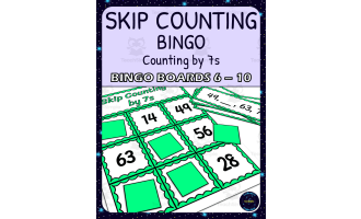 skip counting by 7s bingo - boards 6-10