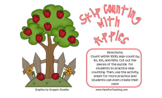 Skip Counting With Apples 5 10 100 Activity