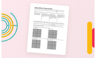 Slope and Rate of Change