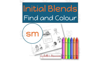 SM Blend Find and Colour Phonics Worksheet to Develop Phonemic