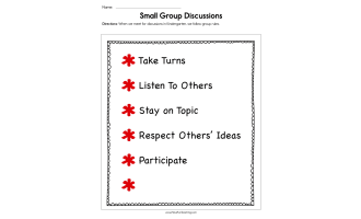 Small Group Discussions Worksheet