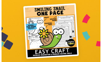 Smiling Snail One Page Paper Craft Art Activities
