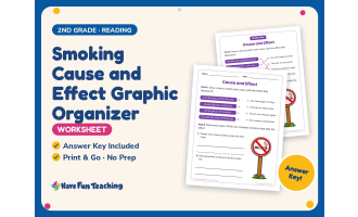 Smoking Cause and Effect Graphic Organizer – 2nd Grade Practice