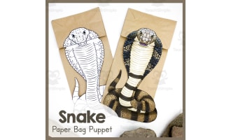 Snake | Paper Bag Puppet | Printable Craft