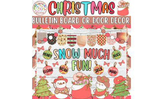 Snow Much Fun!: Cowboy Christmas Bulletin Board or Door Decor Kit