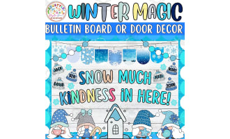 Snow Much Kindness: Gnome Winter Bulletin Board or Door Decor Kit
