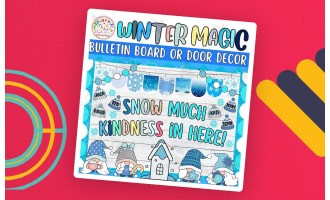 Snow Much Kindness: Gnome Winter Bulletin Board or Door Decor Kit