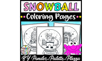 Snowball Coloring Pages - Set 2