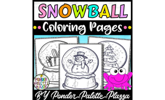 Snowball Coloring Pages