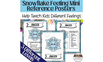 Snowflake Themed Emotions Mini Posters For Teaching Emotions
