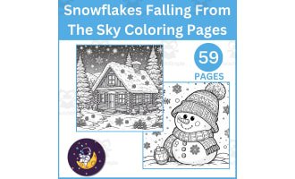 Snowflakes Falling From The Sky Coloring Pages – A Winter Wonderland