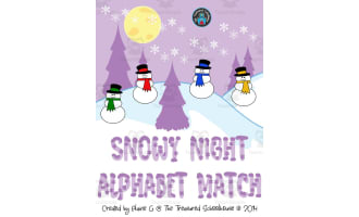 Snowy Night Alphabet Match