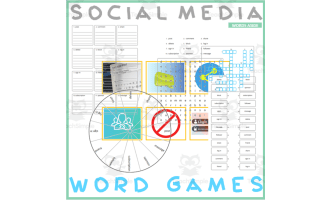 SOCIAL MEDIA: Word Games with Puzzles Crossword Wordsearch Anagram