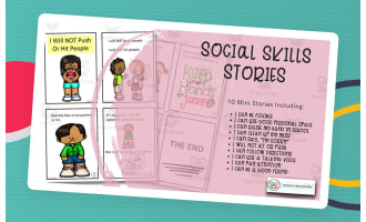 Social Skills Stories, 10 Basic Skills {Mini} Stories For Pre-2nd