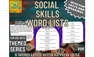 Social Skills Word List Posters (PDF)