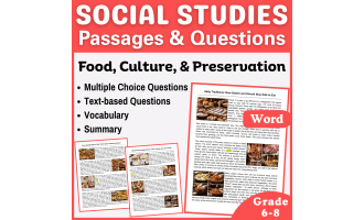Social Studies Reading Comprehension Passages: Food and Culture (Word)