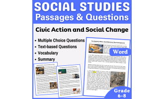 Social Studies Reading Passages: Civic Action and Social Change (Word)