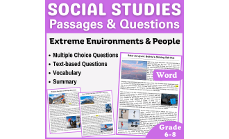 Social Studies Reading Passages: Extreme Environment and People (Word)