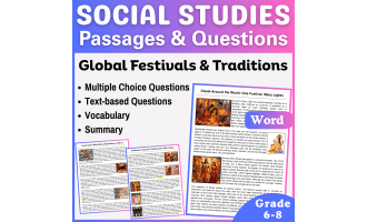 Social Studies Reading Passages Global Festivals and Traditions (Word)
