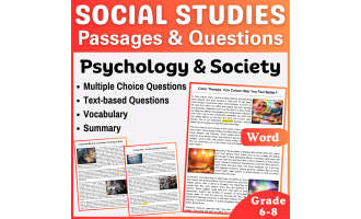 Social Studies Reading Passages: Psychology and Society (Word)