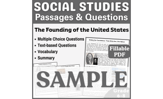 Social Studies SAMPLE Passage: The U.S. Constitution (Fillable PDF)