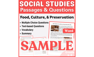 Social Studies SAMPLE Reading Passage: Food in South America (Word)