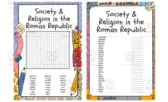 Society & Religion in the Roman Republic word search & scramble