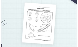 Solar System Order Worksheet