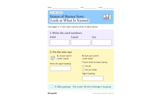 Solid, Liquid, or Gas – States of Matter Sort