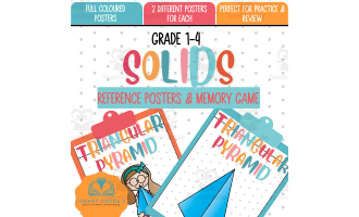 Solids Reference Posters & Memory Game