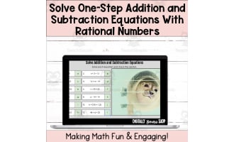 Solve One-Step Addition & Subtraction Equations - Rational Numbers