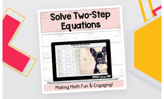 Solve Two-Step Equations Digital Self-Checking Activity