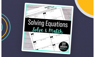 Solving Linear Equations – Solve & Match Worksheet