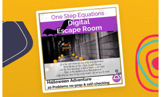 Solving One Step Equations Halloween Activity | Digital Escape Room