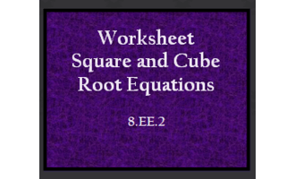 Solving Square and Cube Root Equations Practice Sheet