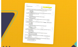 Solving Unit Rate Problems Practice Sheet