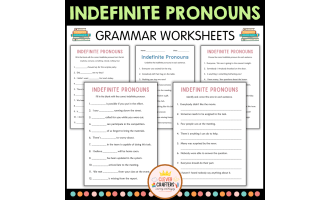 Somebody Anybody Nobody - Indefinite Pronouns Grammar Worksheets