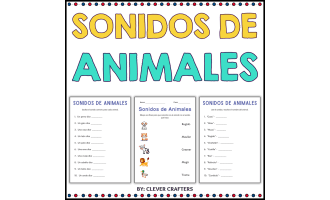Sounds of Animals Worksheets in Spanish