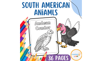 South American Animals Coloring Sheets.